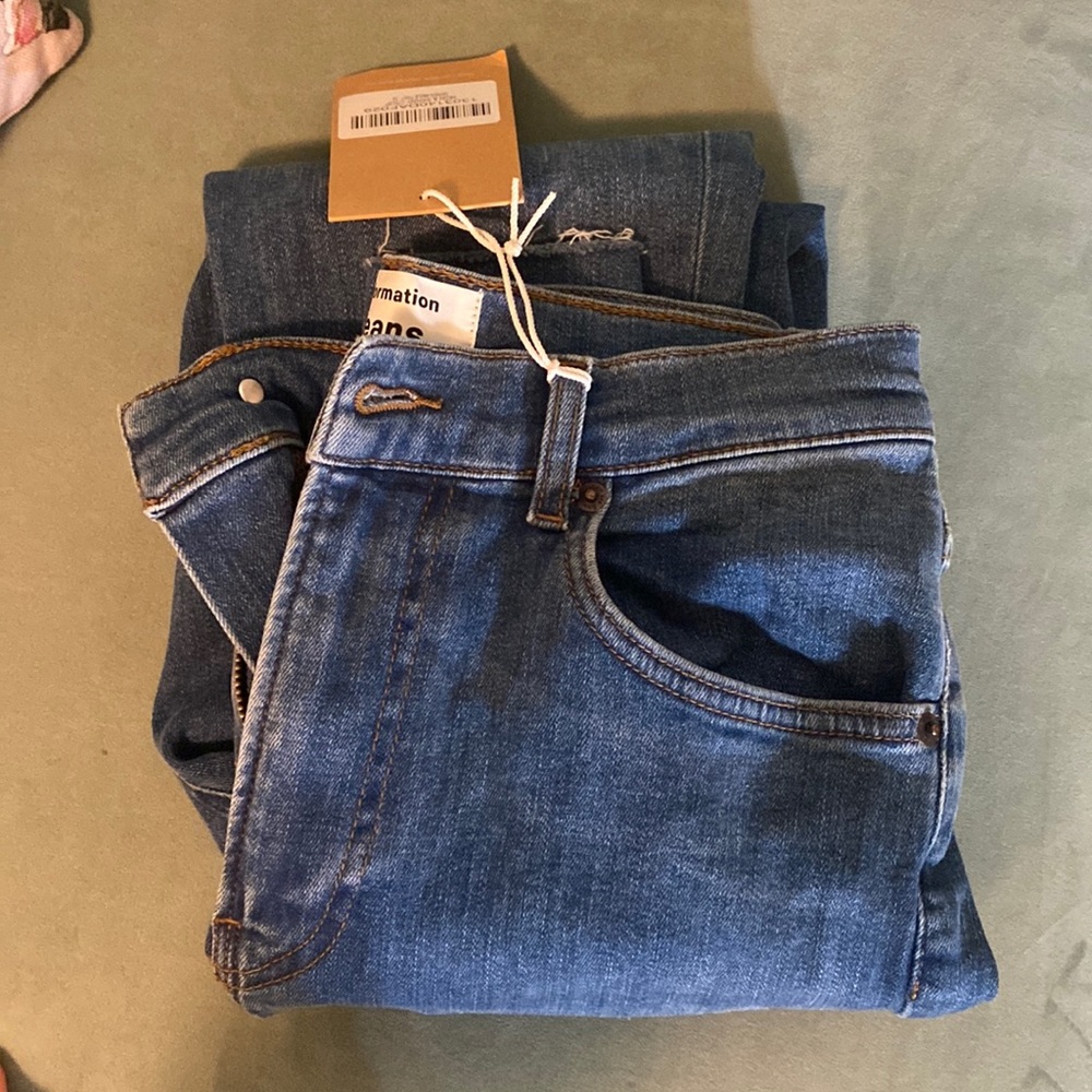 Reformation skinny jeans.